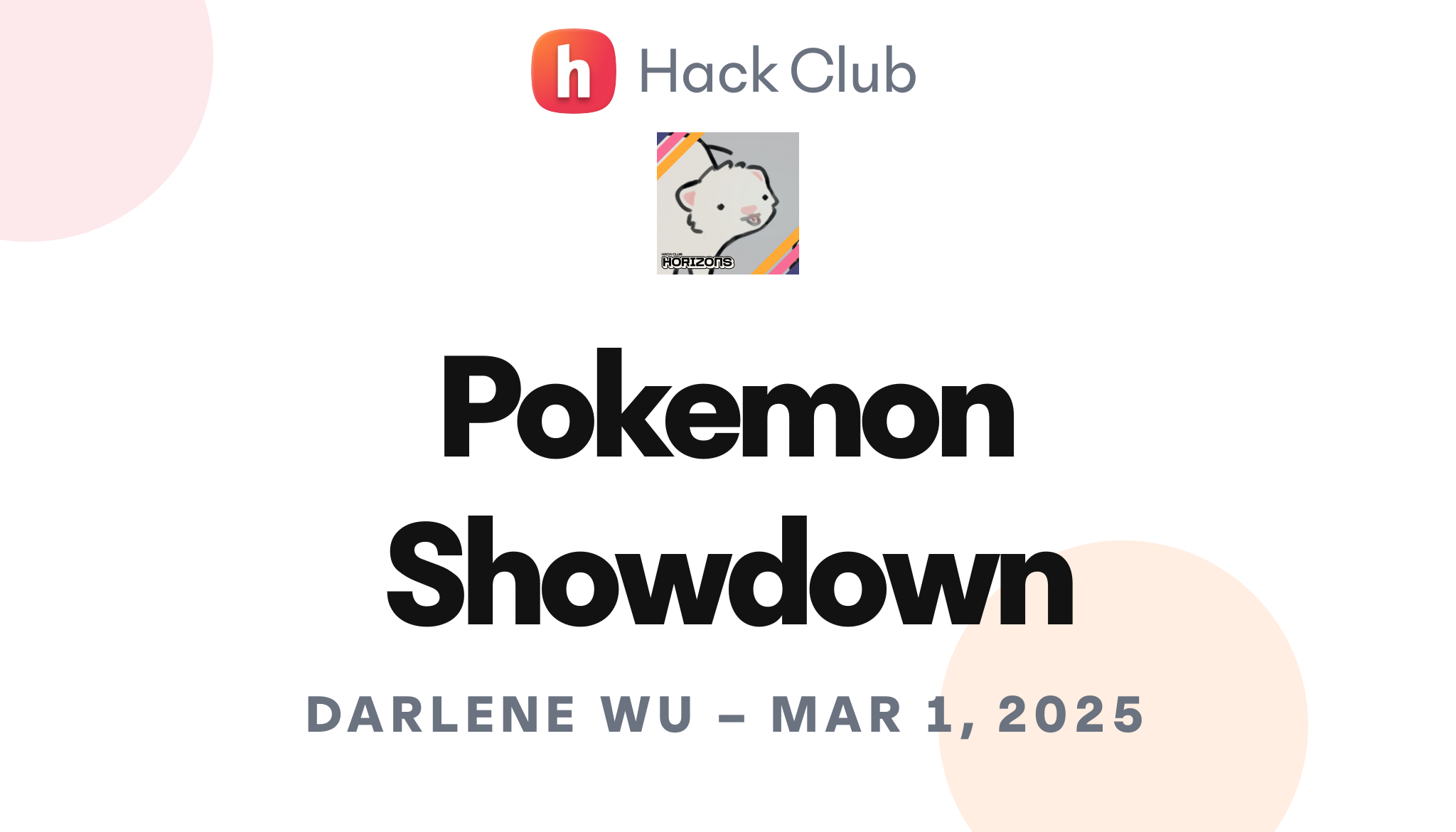Pokemon Showdown Hack Club Events